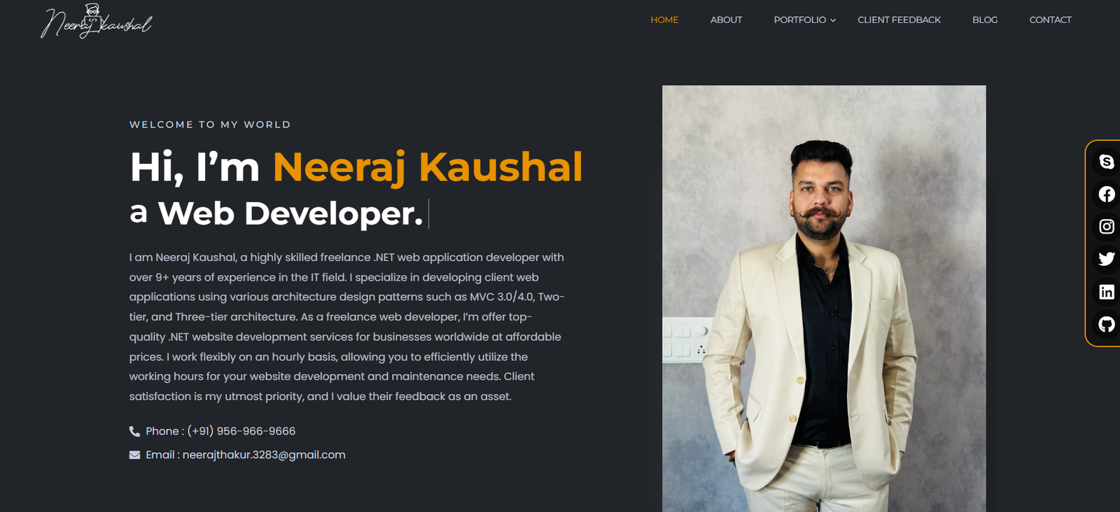 Hire Expert Freelancer .Net Web Developer - Neeraj Kaushal